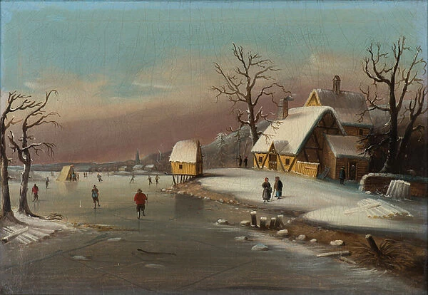Games on Ice, 1855 (oil on canvas)