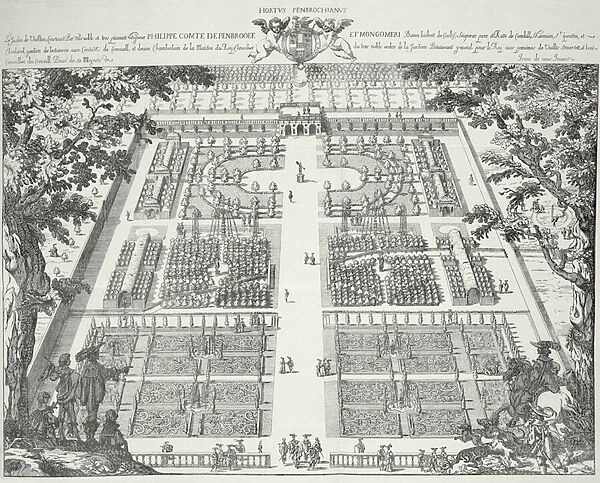 Garden design from The Gardens of Wilton, c. 1645 (engraving)
