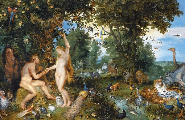The Garden of Eden with the Fall of Man, c. 1615 (oil on panel)