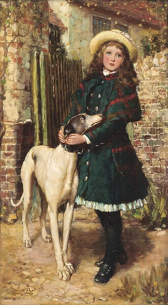At the garden gate, 1887 (oil on canvas)