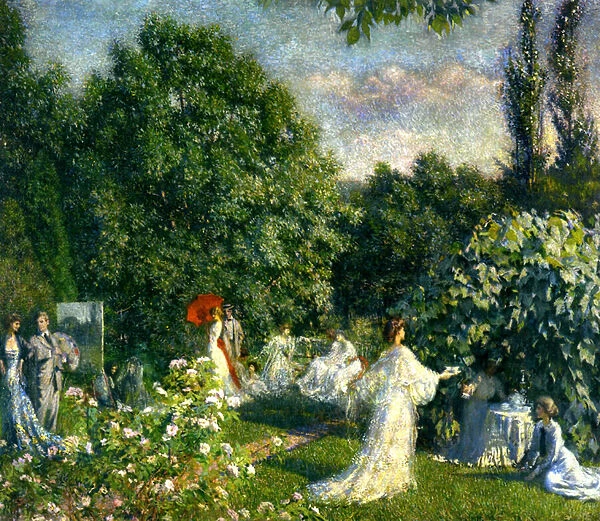A Garden Party, c. 1890-99 (oil on canvas)