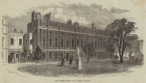 The Garden Front of St Jamess Palace (engraving)