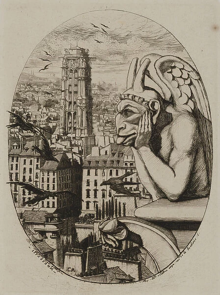 The Gargoyle, 1853 (etching)
