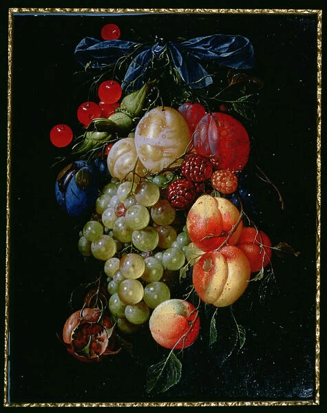 A Garland of Fruit (oil on panel)
