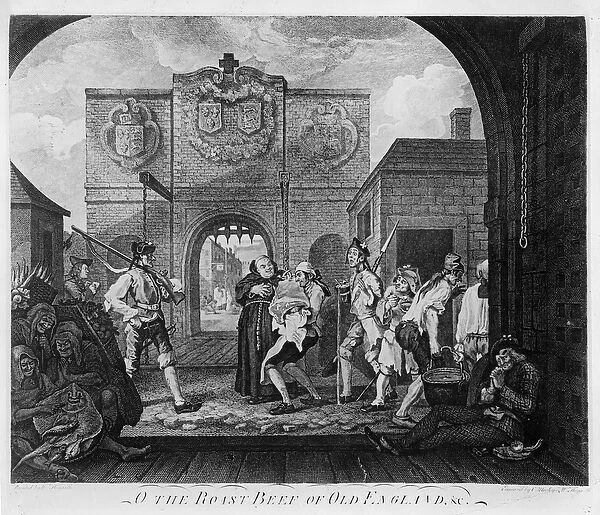 The Gate of Calais, or O The Roast Beef of Old England (engraving)