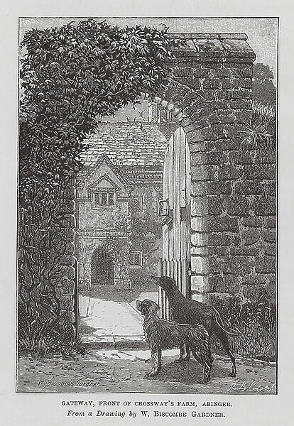 Gateway, Front of Crossway's Farm, Abinger (engraving)