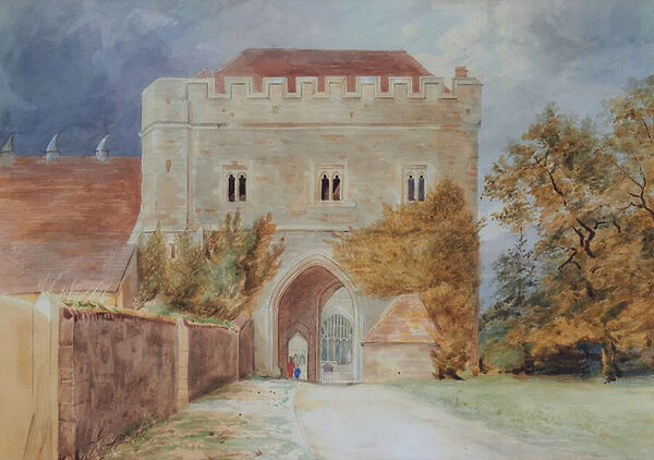 The Gateway, Maidstone College, 1800-65 (Watercolour)