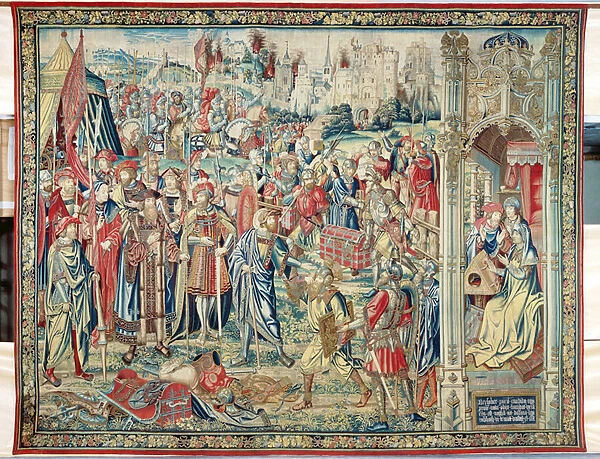 Gathering the Booty, Tapestry of David and Bathsheba, c. 1510-15 (tapestry)