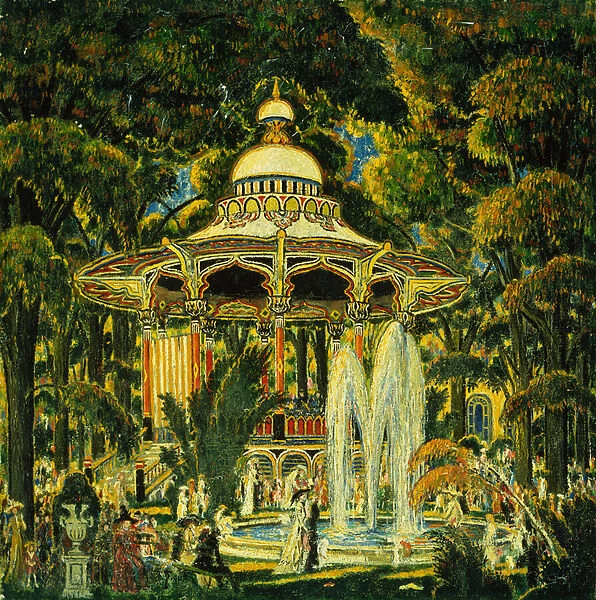Gazebo on Central Park (oil on canvas)
