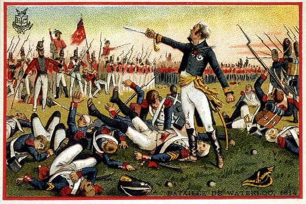 General Cambronne at the Battle of Waterloo (1815) - chromo. late 19th century