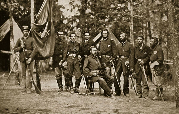General Charles Devens and Staff, 1861-65 (b  /  w photo)