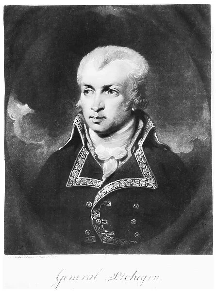 General Charles Pichegru (1761-1804) (engraving) (b  /  w photo)