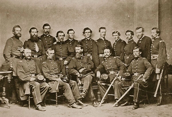 General F. P. Blair and Staff, 1861-65 (b  /  w photo)