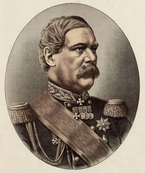 General Francis Edward Todleben (colour litho)