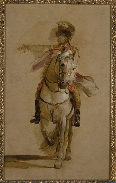 General George Augustus Eliott on a Grey Charger, study for