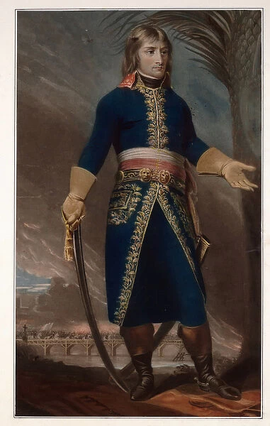 General Napoleon Bonaparte - Anonymous - 1796 - Mezzotint - 57, 5x40