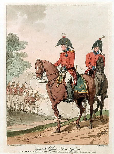 General Officer and his Adjutant, 1807 circa (aquatint)
