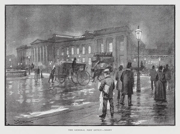 The General Post Office, Night (litho)