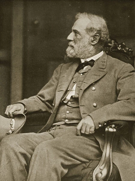 General Robert E. Lee at his house in Richmond, April 1865 (b  /  w photo)