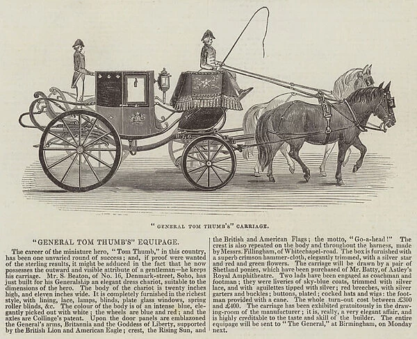 'General Tom Thumb s'Carriage (engraving)
