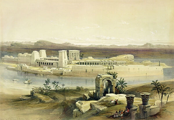 General View of the Island of Philae, Nubia, from 'Egypt and Nubia', Vol
