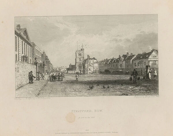 General view of Stratford in Bow (engraving)
