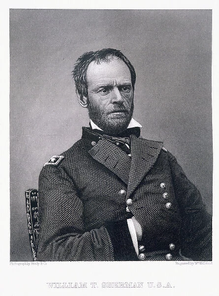 General William Tecumseh Sherman, engraved after a photograph by William Wellstood