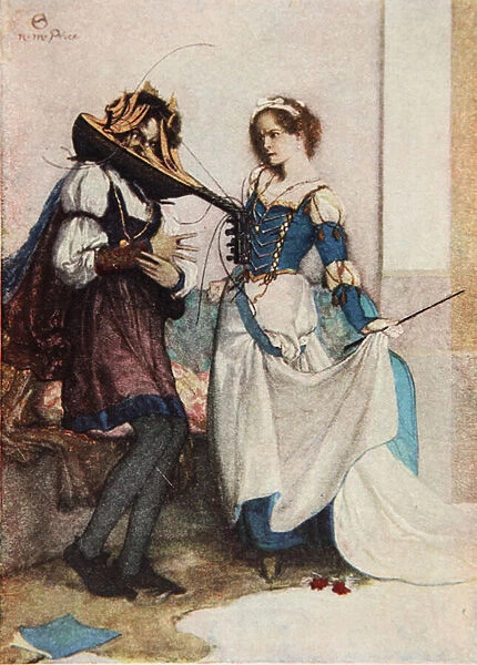 The Gentle Katherine, The Taming of the Shrew, Act II Scene 1, illustration from Tales from Shakespeare by Charles and Mary Lamb, 1905 (colour litho)