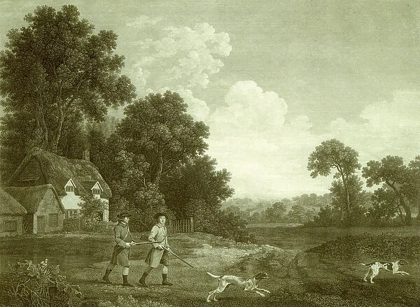 Two Gentlemen Going a Shooting, Plate 2 (engraving)