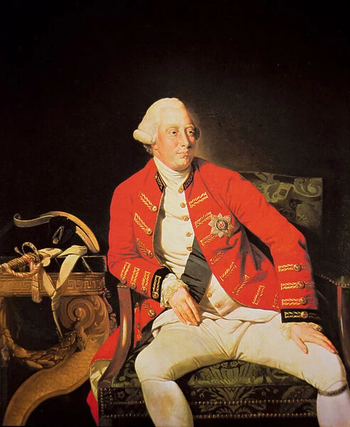 George III in 1771 (colour litho)