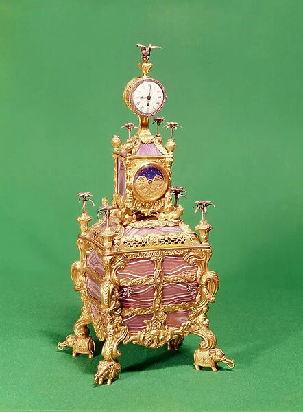 George III musical timepiece table clock, c. 1766 (ormolu