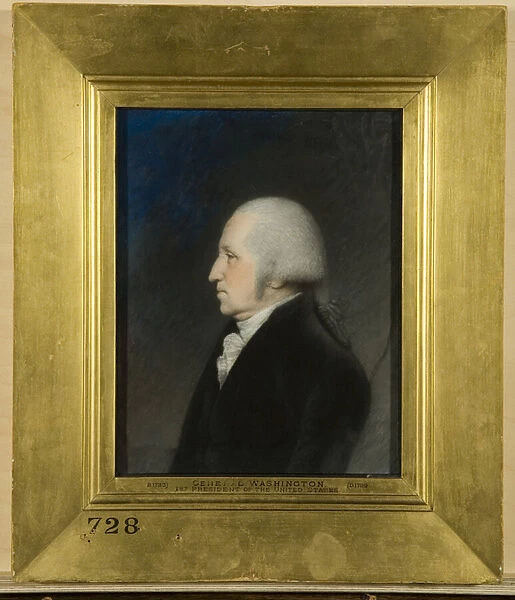George Washington, 1796-97 (pastel on grey paper)