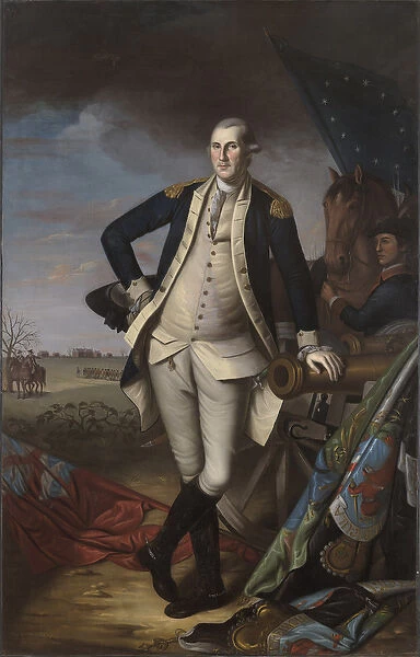 George Washington at the Battle of Princeton, 1781 (oil on canvas)