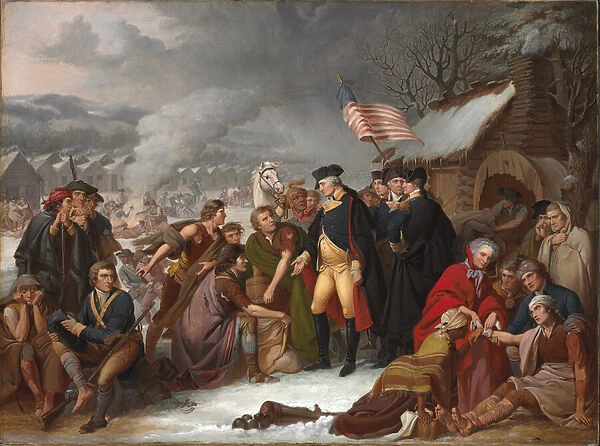 George Washington at Valley Forge, preliminary sketch, 1854 (oil on canvas)