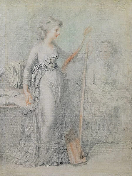 Georgiana, Duchess of Devonshire (black lead and red chalk)