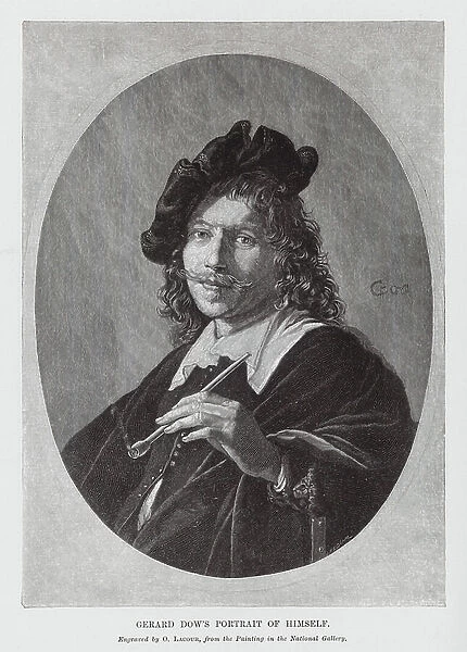 Gerard Dow's Portrait of Himself (engraving)