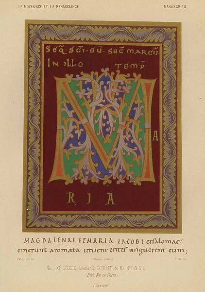 German manuscript, 11th Century (chromolitho)