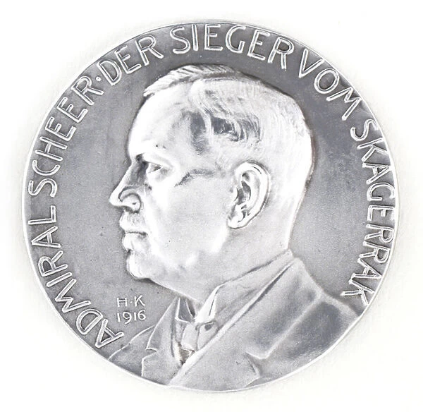 German Medal commemorating Admiral Reinhard Scheer and the Battle of Jutland 31 May 1916, c. 1916 (metal)