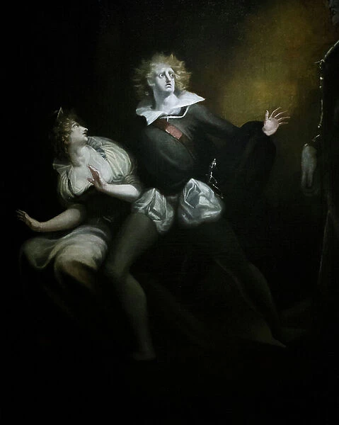 Gertrude, Hamlet and the ghost of Hamlet's father, detail, 1793 (oil on canvas)