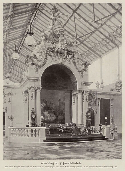 Gewerbe Ausstellung 1896: Ausstellung des Hofmarschall-Amts (b  /  w photo)