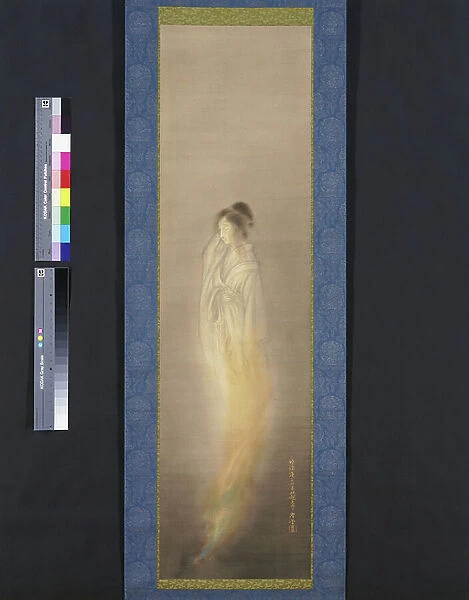 Ghost [right of a pair], July 1900 (ink and light colour on silk)