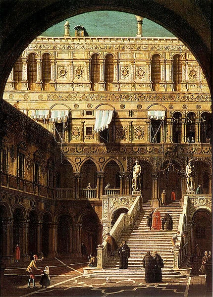 The Giants Steps, Venice, 1765 (oil on canvas)
