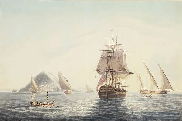 Gibraltar: H. M. S. Sirius sailing off