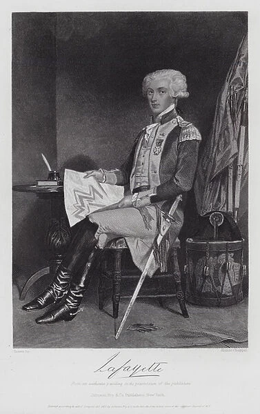 Gilbert-Motier De Lafayette (engraving)