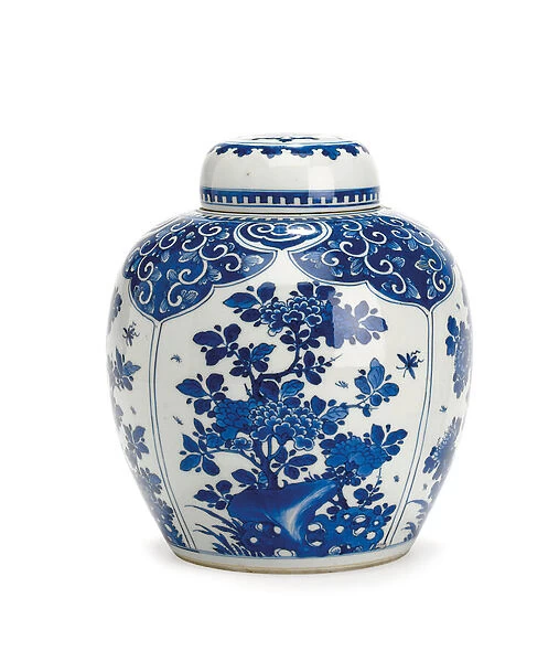 Ginger jar and cover, Kangxi Period, 1661-1722 (porcelain)