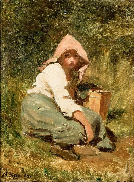 A Girl, 1853 (oil on canvas)