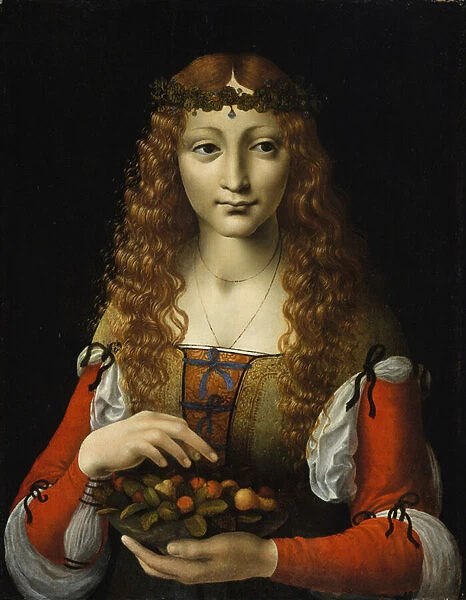 Girl with Cherries, c. 1491-95 (oil on wood)