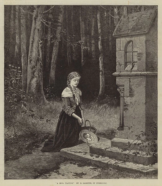A Girl praying (engraving)