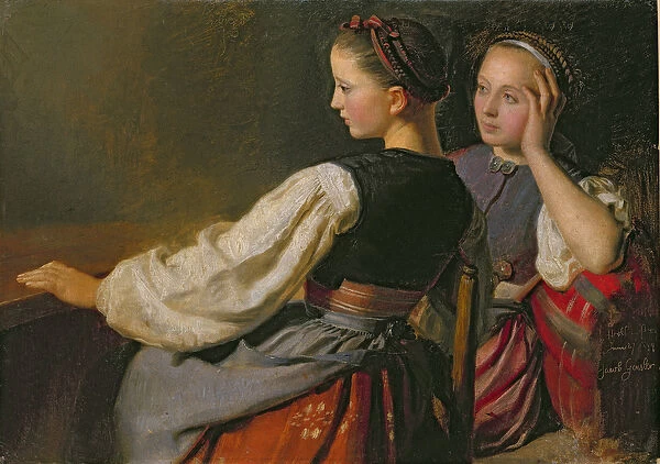 A Girl from Probsteier, 1844 (oil on canvas)