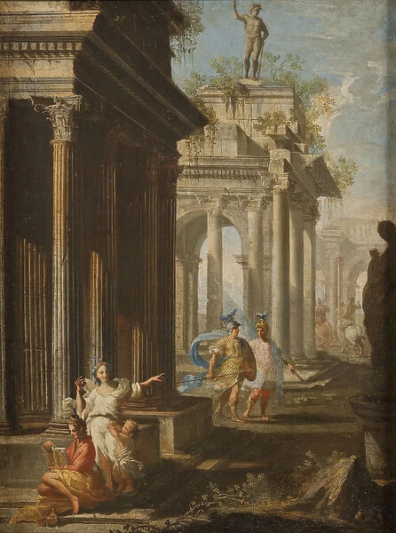 Girl Reading at Corinthian Temple, c. 1710 (oil on canvas)